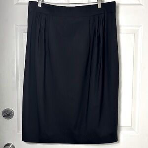 NEW M.M. LaFleur Black Teresa 1.0 Skirt size 16 washable wool twill career skirt